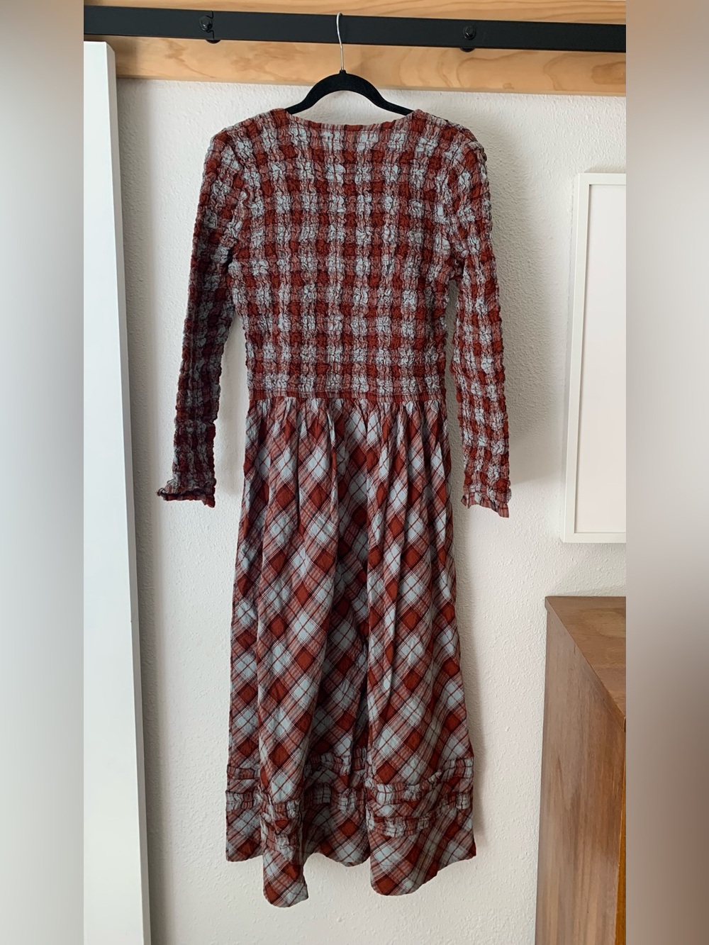 NWT Anthropologie Damson Madder Long-Sleeve Organic Cotton Midi Dress, Size 12 - Picture 10 of 11
